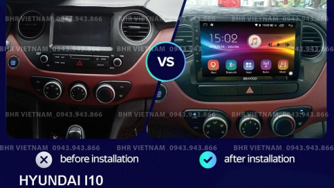 Màn hình DVD Android liền camera 360 xe Hyundai i10 2014 - 2020 | Bravigo Ultimate (4G+64G)  